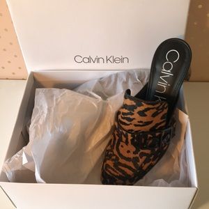 Calvin klein haircalf mules